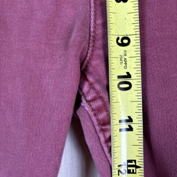 We The Free Women's Pants Sz 30 Red Maroon Bootcut Jeans Front V Side Zip Y2K - Picture 7 of 13